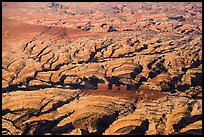 Aerial view of Chocolate Drops and Maze. Canyonlands National Park ( color)
