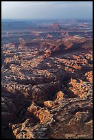 Aerial view of Maze District. Canyonlands National Park, Utah, USA.