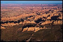 Aerial view of Chesler Park. Canyonlands National Park, Utah, USA. (color)