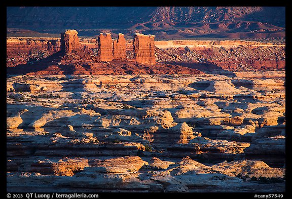 Chocolate drops and Maze canyons, early morning. Canyonlands National Park (color)