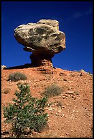 Balanced Rock in  Hartnet Draw. Capitol Reef National Park, Utah, USA. (color)