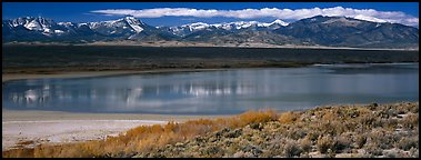 Pond and Snake range. Great Basin National Park (Panoramic color)