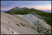 Wheeler Peak and Snake range seen from Mt Washington, dusk. Great Basin National Park, Nevada, USA. (color)