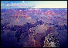 Granite Gorge seen from  South Rim, twilight. Grand Canyon National Park, Arizona, USA.