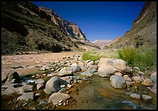 Confluence of Tapeats Creek and the Colorado River. Grand Canyon  National Park ( color)