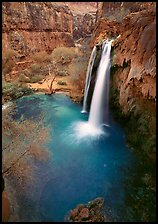 Havasu Falls, Havasu Canyon. Grand Canyon National Park, Arizona, USA. (color)