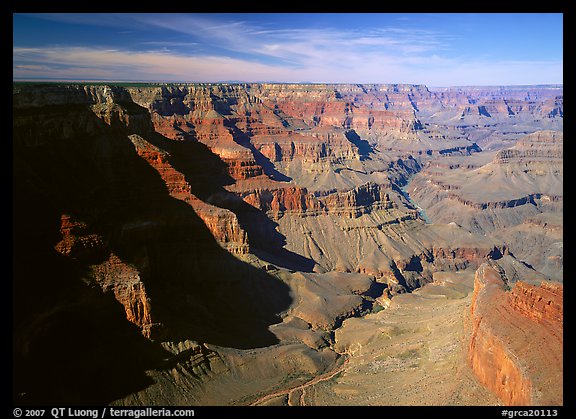 Canyon View from South Rim. Grand Canyon  National Park (color)