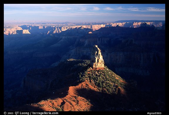 Mount Hayden from Point Imperial, late afternoon. Grand Canyon National Park, Arizona, USA.