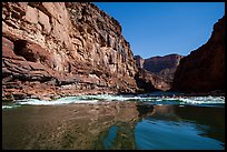River-level view of glassy waters before rapids, Marble Canyon. Grand Canyon National Park ( color)
