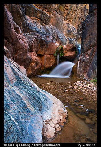 Clear Creek Canyon with waterfall. Grand Canyon National Park (color)