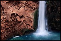 Pool and base of Mooney falls. Grand Canyon National Park, Arizona, USA. (color)