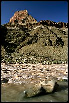 Rapids in  Colorado river, morning. Grand Canyon National Park ( color)