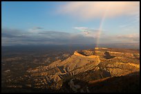 Rainbow over North Rim, sunset. Mesa Verde National Park, Colorado, USA. (color)