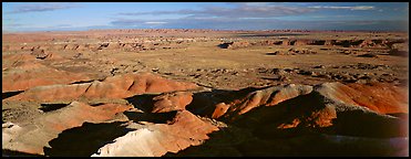 Painted Desert scenery. Petrified Forest National Park (Panoramic color)