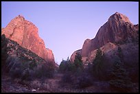 Middle Fork of Taylor Creek, one of  Finger canyons, sunset. Zion National Park ( color)