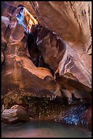 Fairy Glen and alcove, Pine Creek Canyon. Zion National Park ( color)