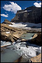 Stream, Mt Gould, and Grinnell Glacier, afternoon. Glacier National Park, Montana, USA. (color)