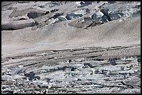 Crevasses on Grinnell Glacier, the largest in the Park. Glacier National Park, Montana, USA. (color)
