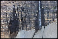 Rock wall and Salamander Falls. Glacier National Park, Montana, USA.