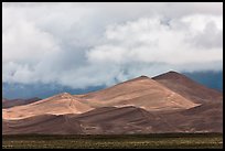 Tall dunes and low clouds. Great Sand Dunes National Park and Preserve ( color)