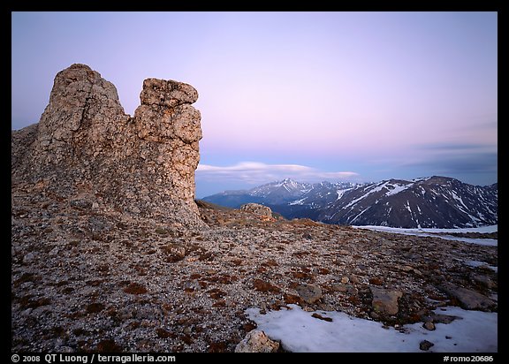 Rock Cut at dusk. Rocky Mountain National Park (color)