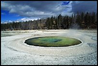 Chromatic Pool in Upper Geyser Basin. Yellowstone National Park, Wyoming, USA.