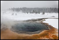 Crested Pool in winter. Yellowstone National Park, Wyoming, USA. (color)
