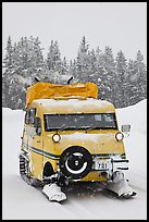 Bombardier snow bus. Yellowstone National Park, Wyoming, USA. (color)