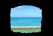 Turquoise waters framed by a cannon embrasure in Fort Jefferson. Dry Tortugas National Park ( color)