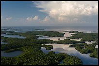 Aerial view of Ten Thousand Islands and Gulf of Mexico. Everglades National Park ( color)