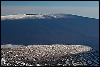 Craters on cinder cone and Mauna Loa. Hawaii Volcanoes National Park ( color)