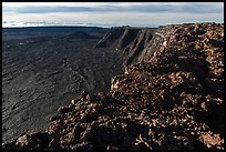 Mokuaweoweo caldera rim from Mauna Loa summit. Hawaii Volcanoes National Park ( color)