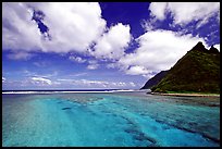 Channel with turquoise waters between Olosega and Ofu. National Park of American Samoa ( color)