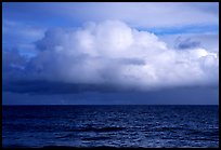 Cloud above the ocean, Tau Island. National Park of American Samoa