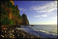 Pola Island cliffs, early morning, Tutuila Island. National Park of American Samoa ( color)