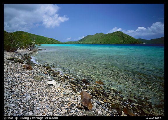Turquoise waters in Leinster Bay. Virgin Islands National Park (color)