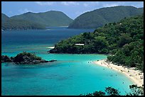 Trunk Bay and beach, mid-day. Virgin Islands National Park, US Virgin Islands.
