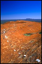 Trail markers on the top of Ayers Rock. Uluru-Kata Tjuta National Park, Northern Territories, Australia (color)