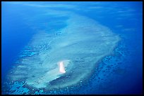 Aerial view of a sand bar and reef near Cairns. The Great Barrier Reef, Queensland, Australia ( color)