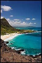Makapuu Beach and bay. Oahu island, Hawaii, USA (color)