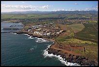 Aerial view of Port Allen. Kauai island, Hawaii, USA