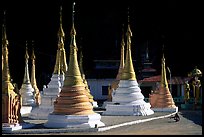 Stupas in Kalaw. Shan state, Myanmar (color)