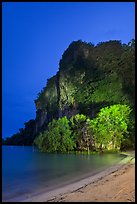 Railay East beach at night. Krabi Province, Thailand (color)