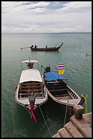 Boats and Andaman Sea, Ao Nammao. Krabi Province, Thailand ( color)