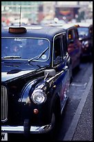 Black London taxis. London, England, United Kingdom ( color)