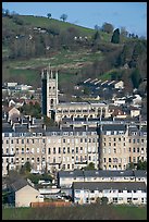 Townhouses and church. Bath, Somerset, England, United Kingdom ( color)