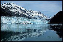 Barry glacier and mountains reflected in the Fjord. Prince William Sound, Alaska, USA