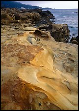 Sculptured coastline, Weston Beach. Point Lobos State Preserve, California, USA (color)