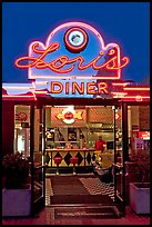 Lori's diner, Ghirardelli Square, dusk. San Francisco, California, USA ( color)