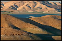 Hills in summer and San Luis Reservoir. California, USA (color)